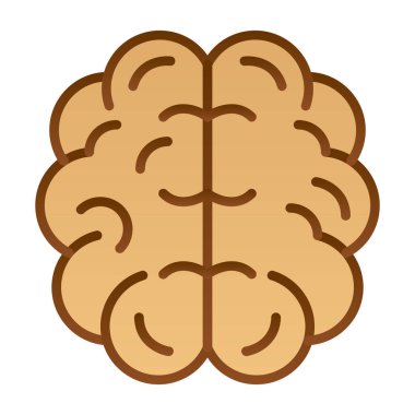 Beyin simgesi, vektör illüstrasyonu 