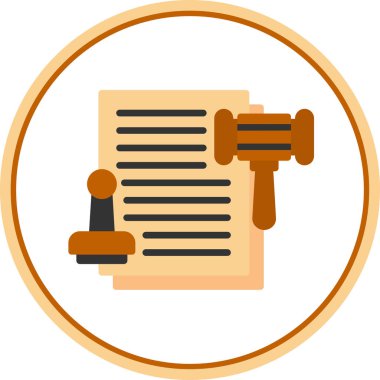 Şirket yasaları simgesi düz stil