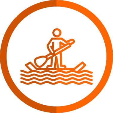 Kürek surf simgesi tasarımı illüstrasyonu