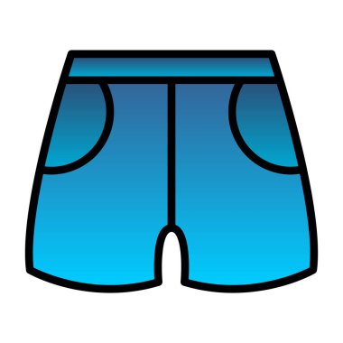 Yüzme şortu simgesi, vektör illüstrasyonu basit tasarım