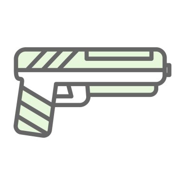 silah simgesi, vektör illüstrasyonu basit tasarım