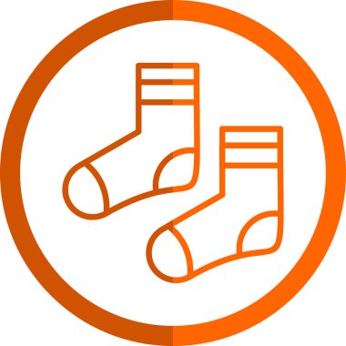 iki çorap düz simgesi, vektör illüstrasyonu