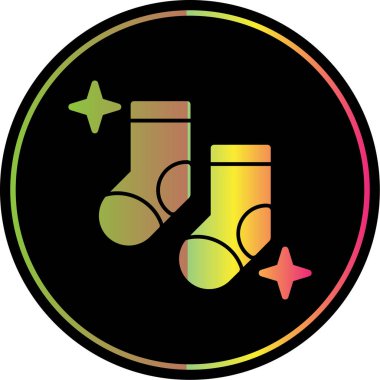 iki çorap düz simgesi, vektör illüstrasyonu