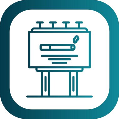 reklam panosu simgesi, vektör illüstrasyonu basit tasarım