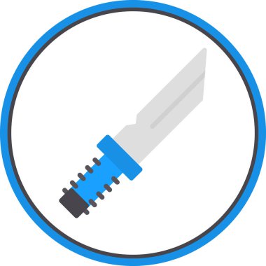 Bıçak düz simgesi, vektör illüstrasyonu 