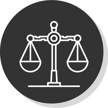 adalet sembolü web simgesi illüstrasyonu 