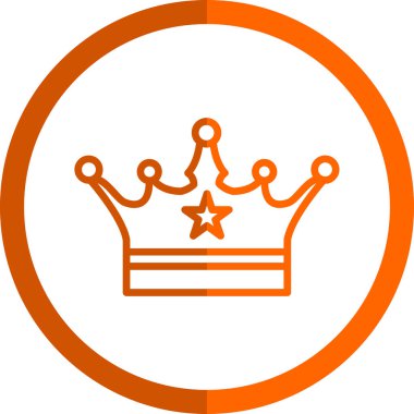 Taç ikonu. vektör illüstrasyonu 
