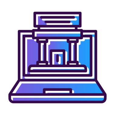 Banka binası ikon vektörü. İnce çizgi işareti. izole edilmiş sınır sembolü çizimi