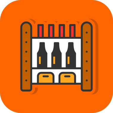 Bira düz vektör simgesi