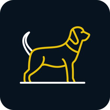 köpek simgesi, vektör illüstrasyonu basit tasarım
