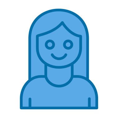 kız web simgesi basit tasarım 