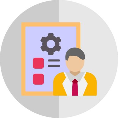 İş adamı. Web simgesi basit illüstrasyon