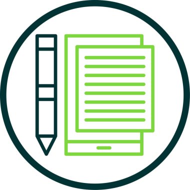 Kağıt simgesinin vektör illüstrasyonu