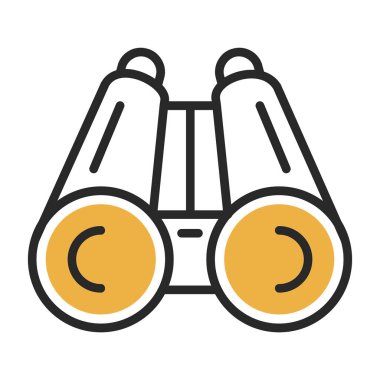 Dürbün simgesi, vektör illüstrasyonu basit tasarım