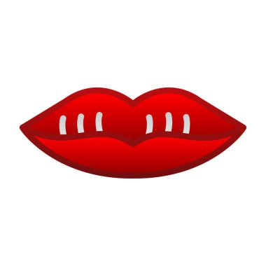 Dudaklar. Web simgesi basit illüstrasyon 