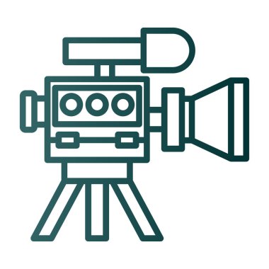 video kamera simgesi, vektör illüstrasyonu basit tasarım