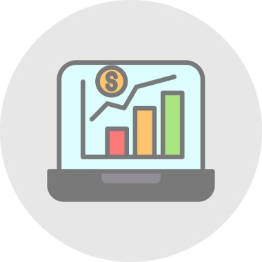 İş analizinin vektör düz simgesi