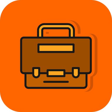 Bavul. Web simgesi basit illüstrasyon 