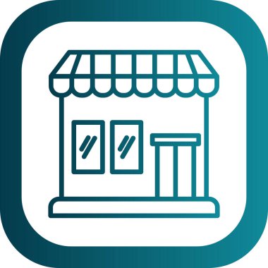 Market simgesinin vektör illüstrasyonu