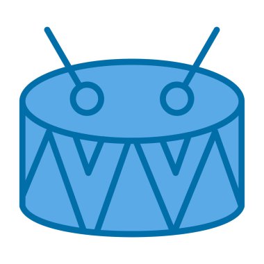 Vektör illüstrasyonu, Davul simgesi.