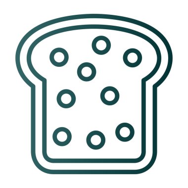 ekmek simgesi, vektör illüstrasyonu