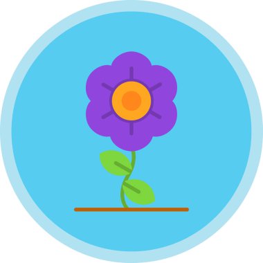 çiçek simgesi vektör illüstrasyonu