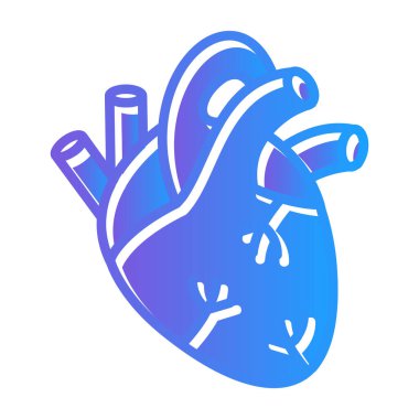 İnsan kalbi simgesi, vektör illüstrasyonu basit tasarım