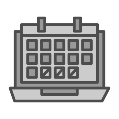 Takvim simgesi, vektör illüstrasyonu basit tasarım