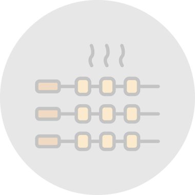 Mutfağın düz simge tasarımı