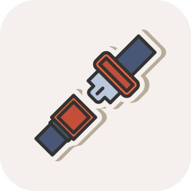 Emniyet kemeri kutsal kişilerin resmi, vektör çizim 