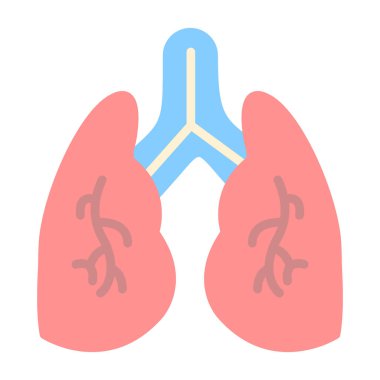 akciğerler web simgesi basit illüstrasyon 