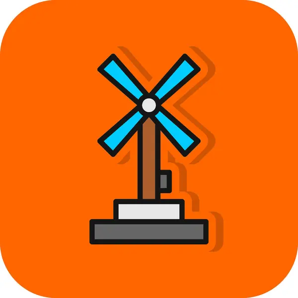 stock vector windmill icon, vector style