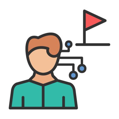 iş ve finans renkli vektör simgesi.