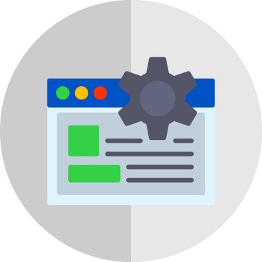 seo optimizasyon düz simge, vektör, illüstrasyon