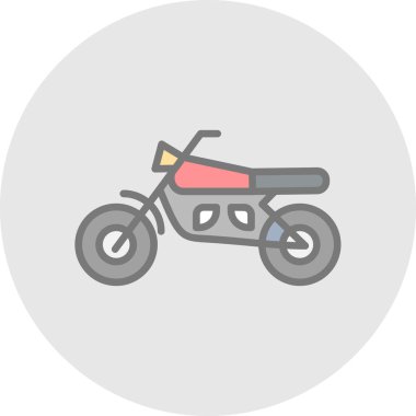 motosiklet simgesi, vektör illüstrasyonu basit tasarım