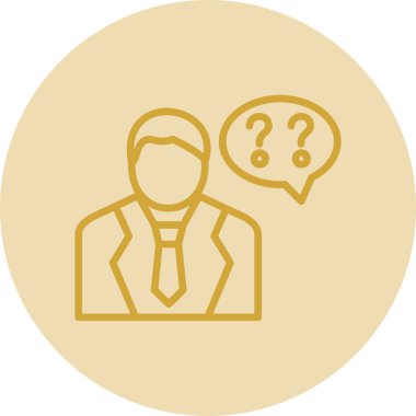 Soru ve cevap ikonu. düz tasarım biçimi.