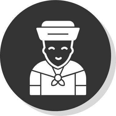 Denizci. Web simgesi basit illüstrasyon