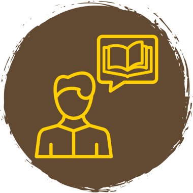 Bir kitap simgesinin vektör illüstrasyonu