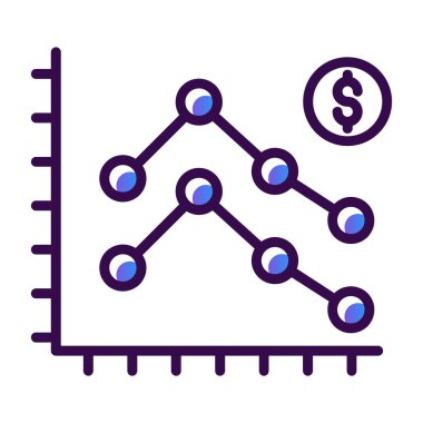 İş ve finans grafiklerinin vektör illüstrasyonu 