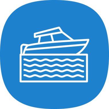 Hız teknesi ikonu vektör illüstrasyonu 