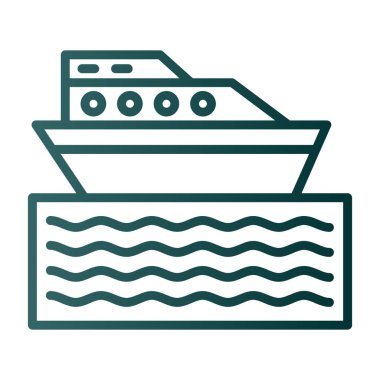 tekne web simgesi basit illüstrasyon