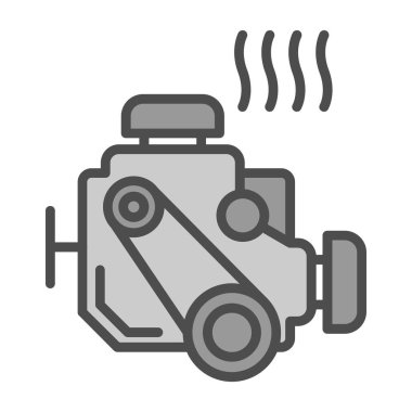 motor simgesi, vektör illüstrasyonu basit tasarım