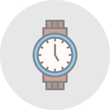 Kol saati web simgesi basit illüstrasyon 