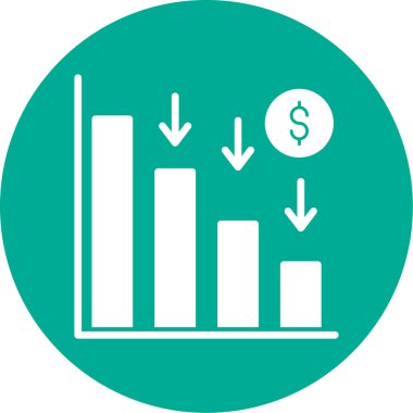 grafik vektör simgesi. Bu düz yuvarlak sembol gri ve cyan renkleri kullanır ve beyaz arkaplanda izole edilir.