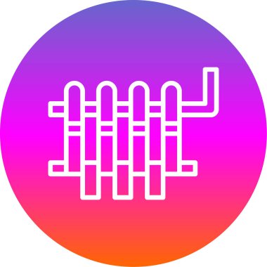 radyatör ağ simgesi, vektör illüstrasyonu