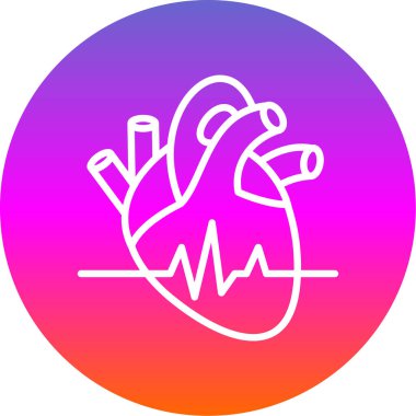 kalp atış hızı simgesi, vektör illüstrasyonu basit tasarım