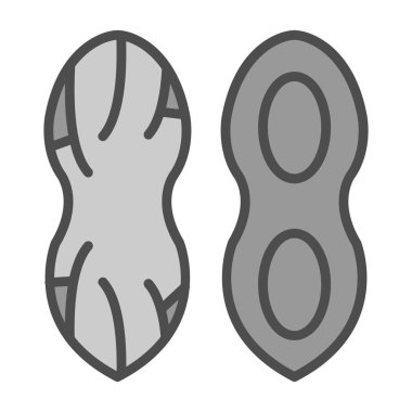 Yer fıstığı web simgesi, vektör illüstrasyonu