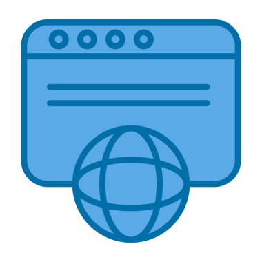 Web tarayıcı simgesi, vektör illüstrasyonu basit tasarım