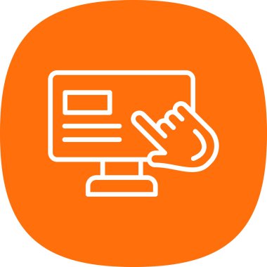 Klik. Web simgesi basit tasarım