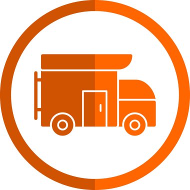 Camper van simge vektör çizim